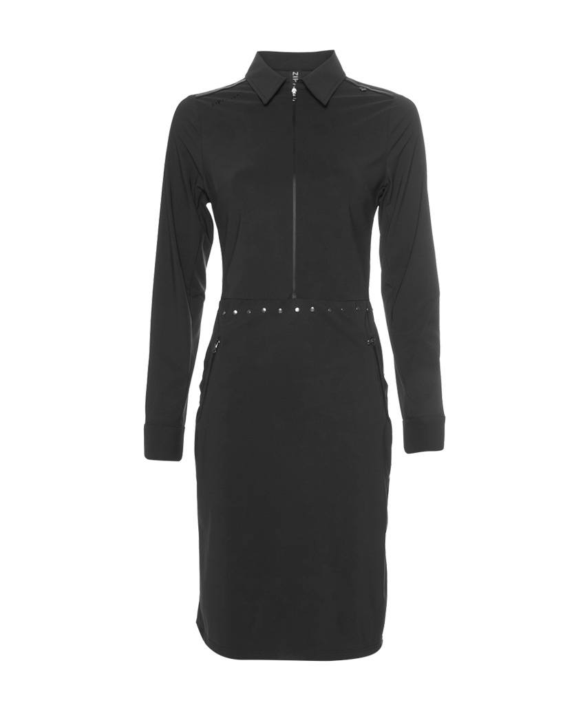 Zip73 W19 419 05 01 Jurk studs Zwart Siezz