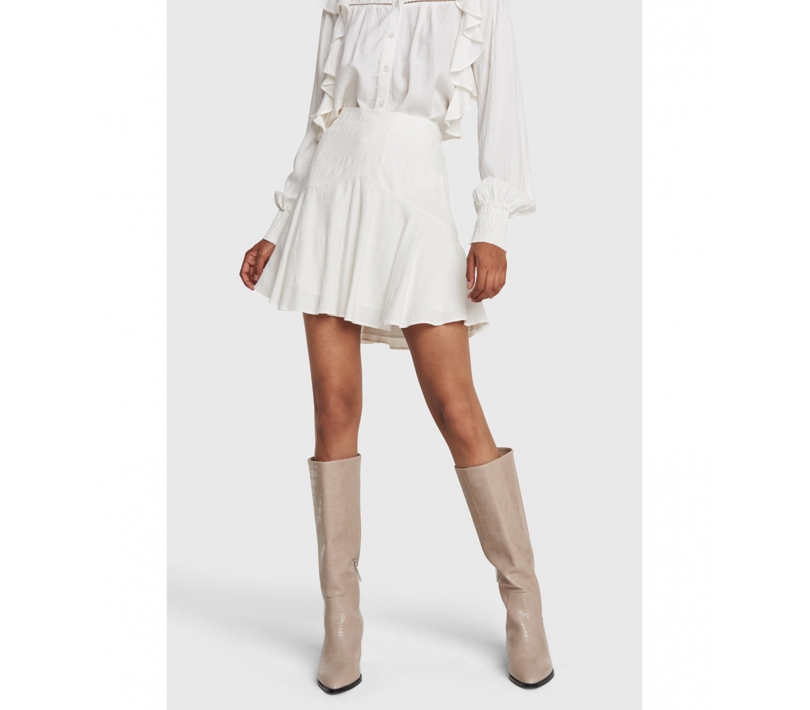 ALIX the label seer sucker stripe mini skirt Soft white Siezz