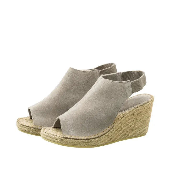 Yaya 05 033001 304 ESPADRILLE SLEEHAK MET SUEDE AFWERKING WEATHERED TEAK GREEN Siezz