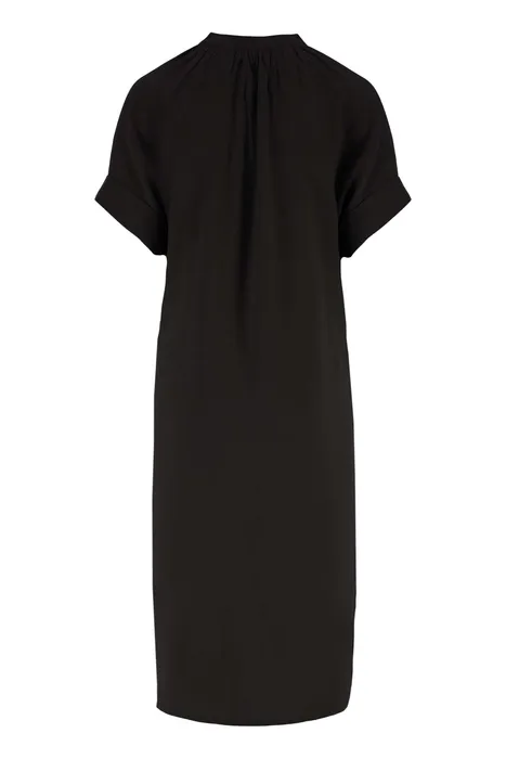 Zusss kaftan jurk linnenlook Zwart Siezz
