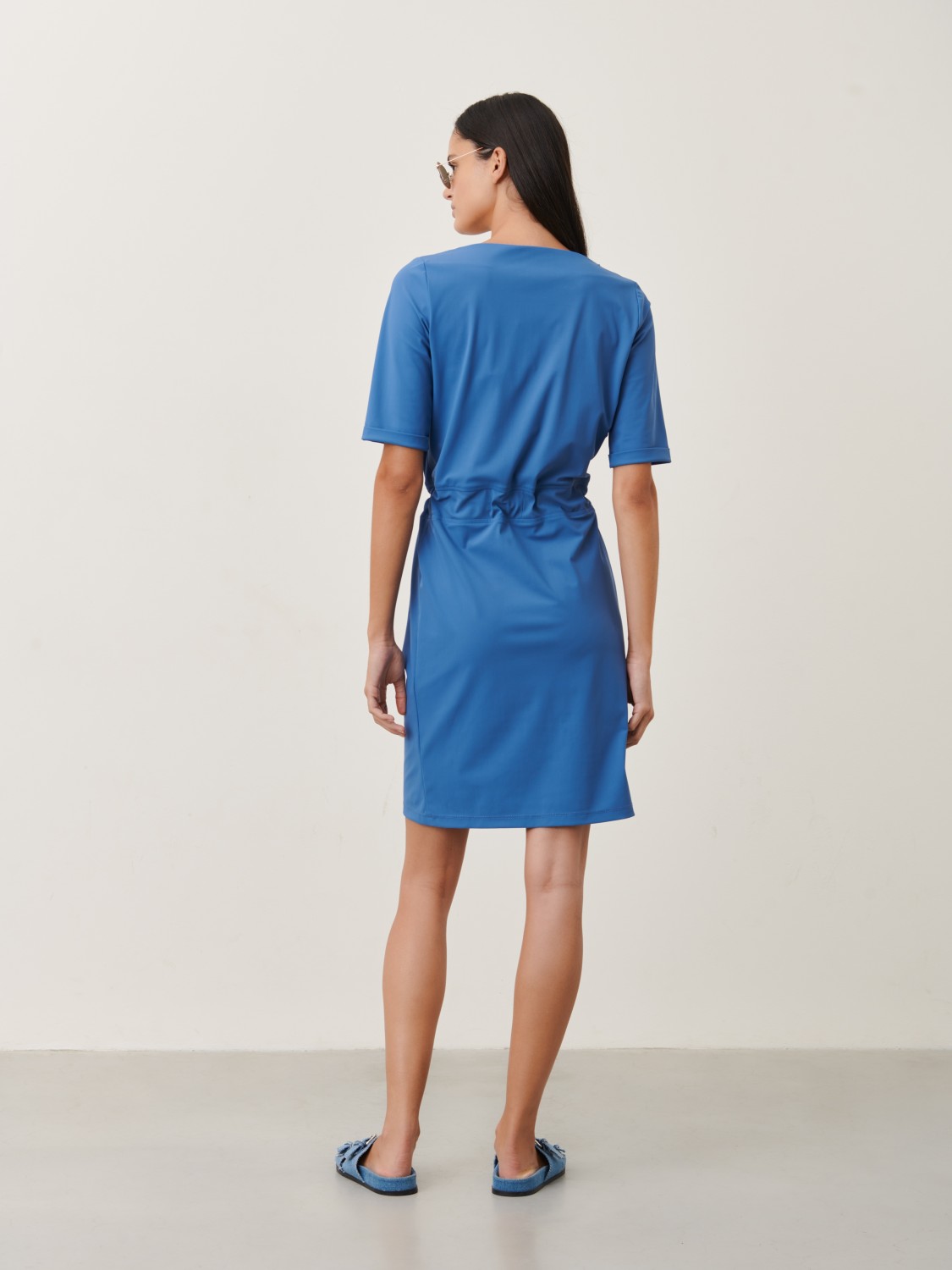 Jane Lushka U9242310 Lea Dress Technical Jersey Mid Blue